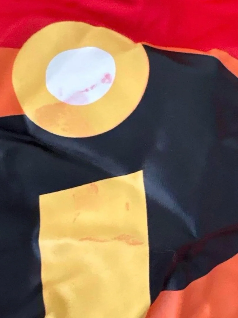 Elastic girl Red and Black Superhero Jumpsuit with Orange Accents costume